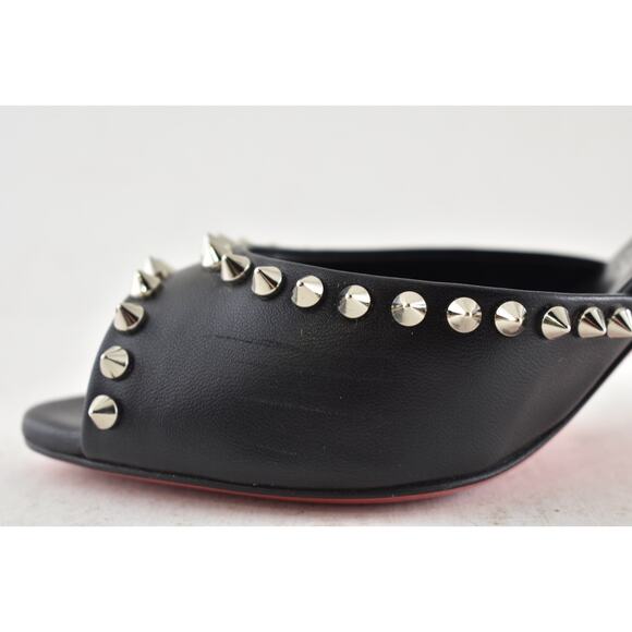Christian Louboutin Me Dolly Spike 85 Black Backless Sandal Mule Heel Pump 38.5 - Picture 9 of 14